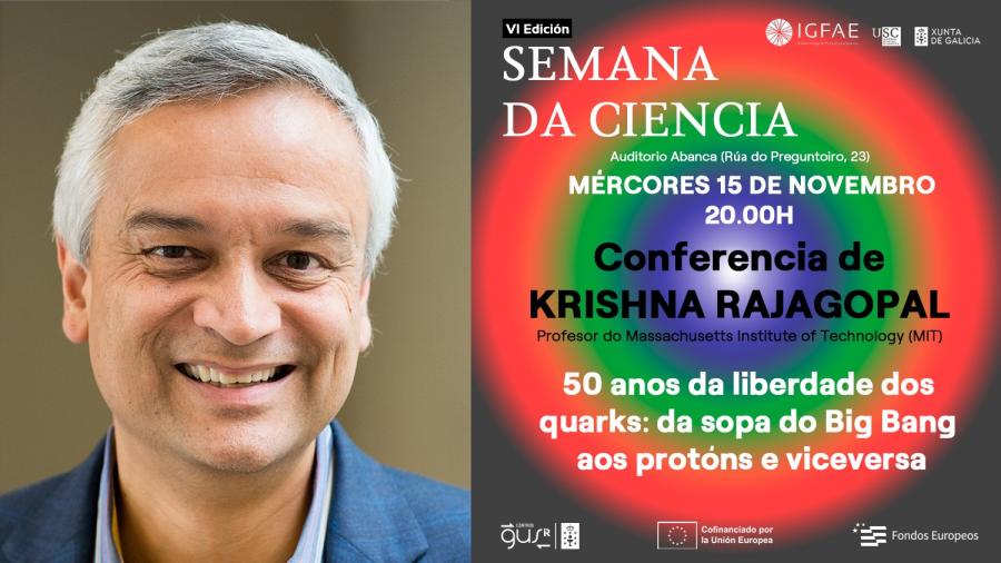 Cartel da conferencia de Krishna Rajagopal