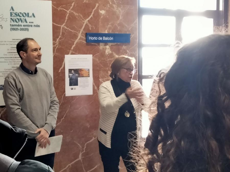 Candia e Sarceda, na apertura da mostra en Formación do Profesorado