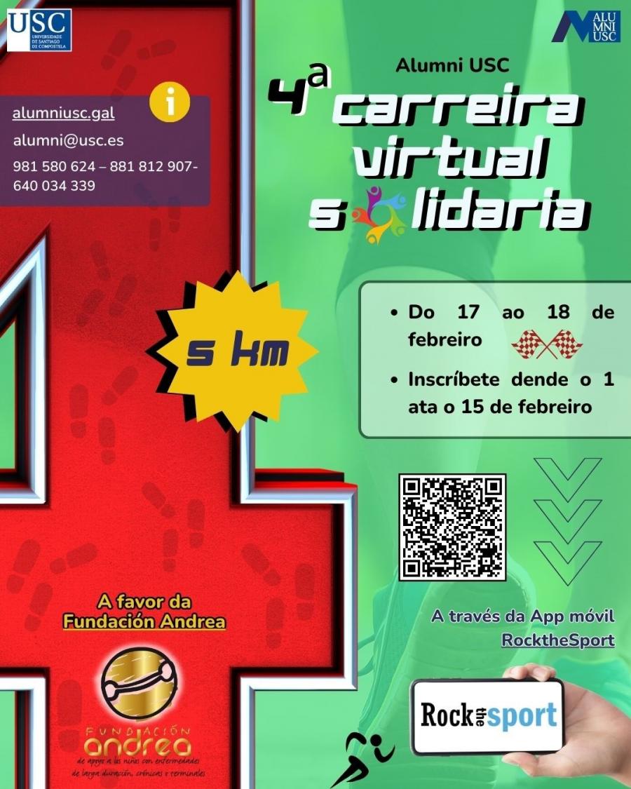 Cartel da cuarta Carreira Virtual Solidaria