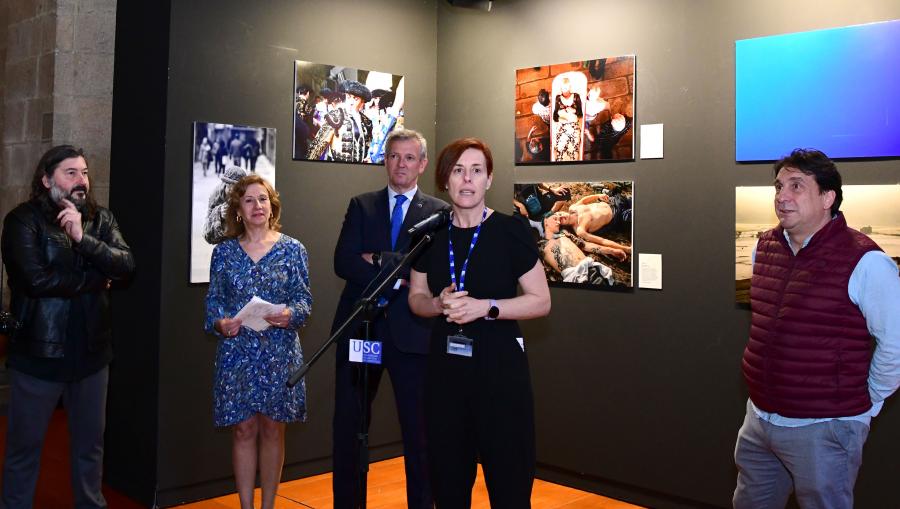 A vicerreitora de Estudantes e Cultura e presidente da Xunta de Galicia. Foto: Santi Alvite