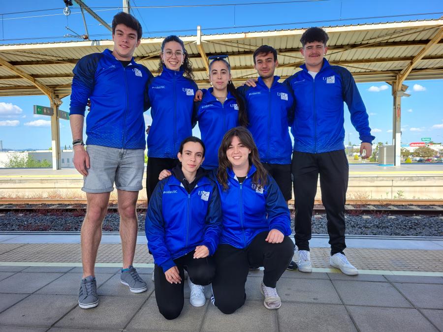 Equipo da USC participante no Campionato de España Universitario de Atletismo