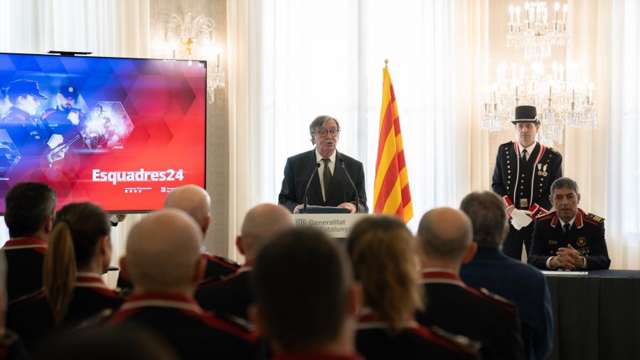 López-Rivadulla na súa intervención en nome da USC. Foto: Dirección Xeral da Policia da Generalitat