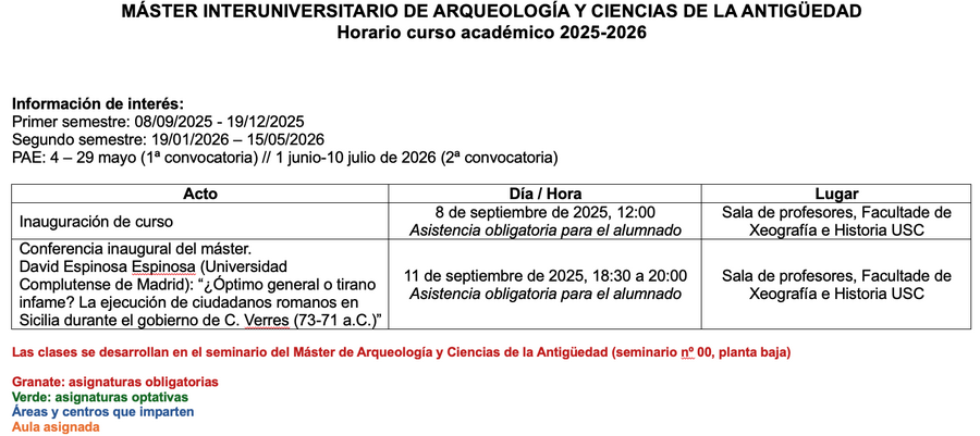 Presentación horarios 25-26