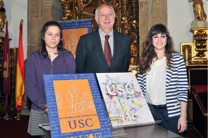 Dúas alumnas do IES de Sar gañan o primeiro premio e o accésit do Concurso de ideas para o deseño da imaxe da campaña de matrícula 2011-2012 na USC