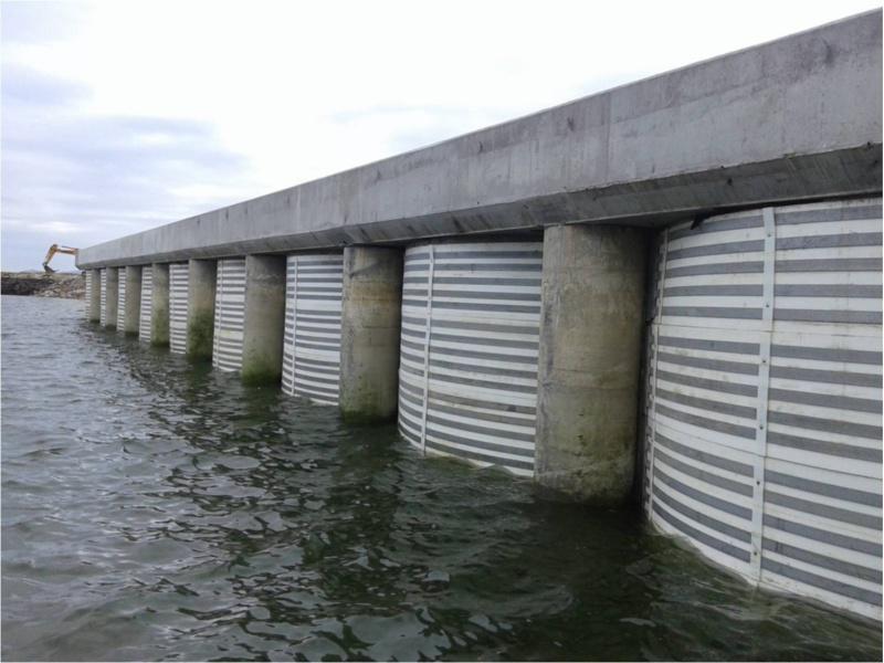 A USC optimiza un sistema de contención para a construción de peiraos e illas artificiais deseñado pola empresa Enxa Galicia