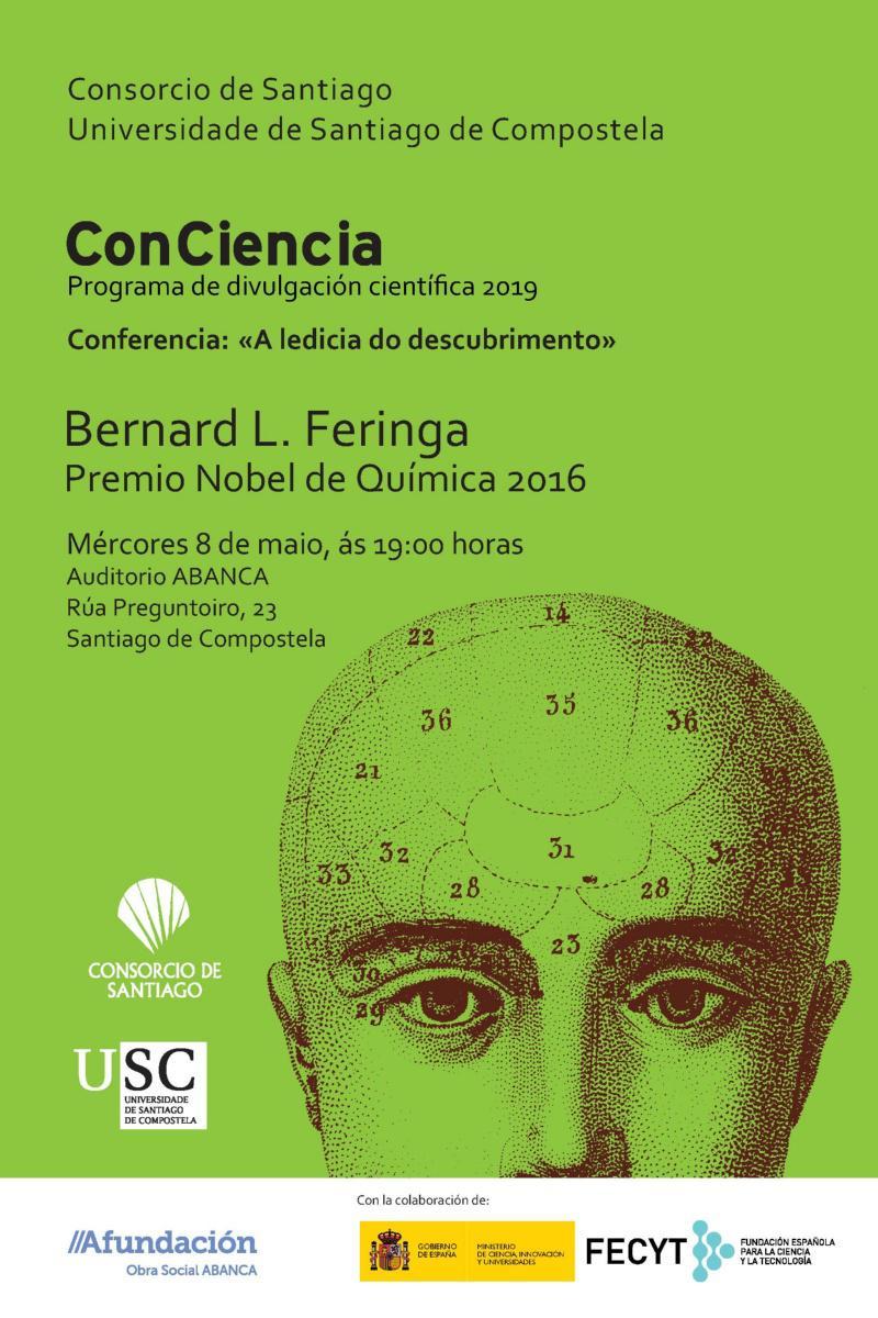 O Nobel de Química en 2016 Ben Feringa visita a USC a vindeira semana