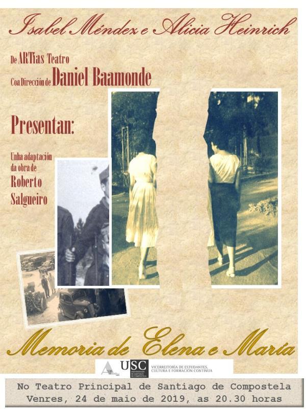 ARTías Teatro presenta no Teatro Principal unha adaptación de ‘Memoria de Elena e María’