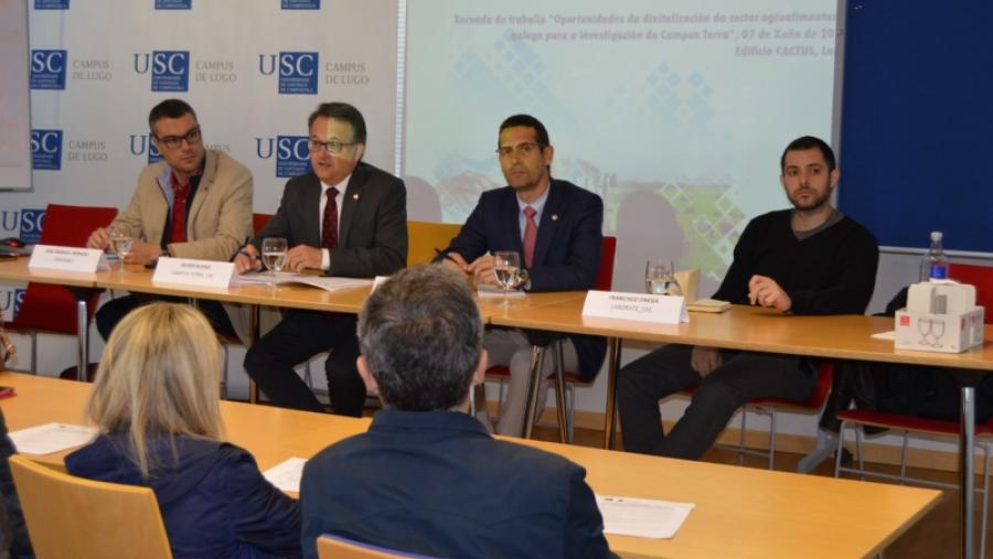 Investigadores del Campus Terra de la USC analizan distintas líneas de trabajo para digitalizar el agro en Galicia Investigadores del Campus Terra de la USC analizan distintas líneas de trabajo para digitalizar el agro en Galicia