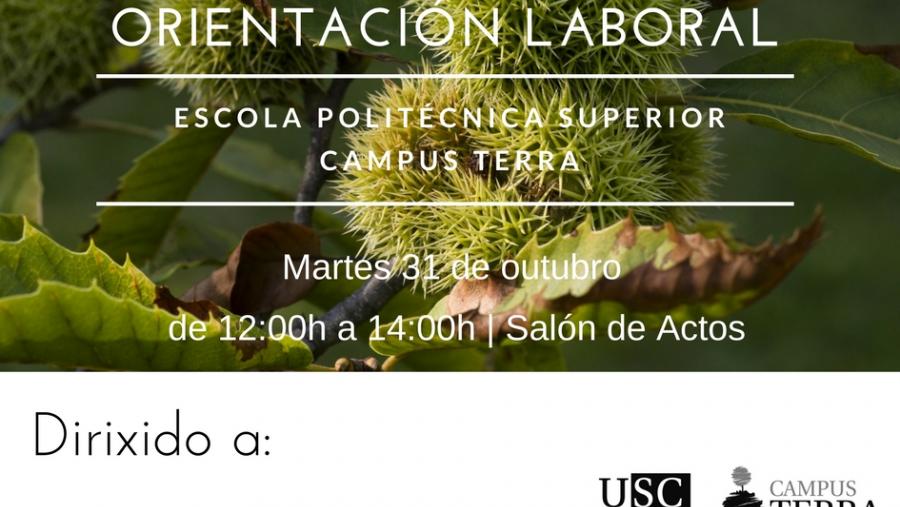 El Campus Terra de la USC organiza una jornada de orientación laboral para los estudiantes de primer curso de la EPSE El Campus Terra de la USC organiza una jornada de orientación laboral para los estudiantes de primer curso de la EPSE