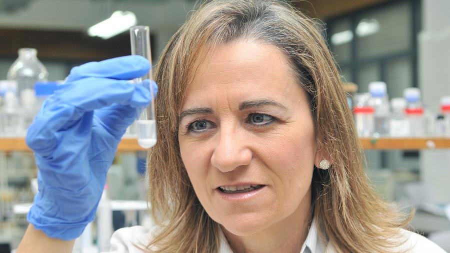 María José Alonso no seu laboratorio. Imaxe de arquivo María José Alonso no seu laboratorio. Imaxe de arquivo