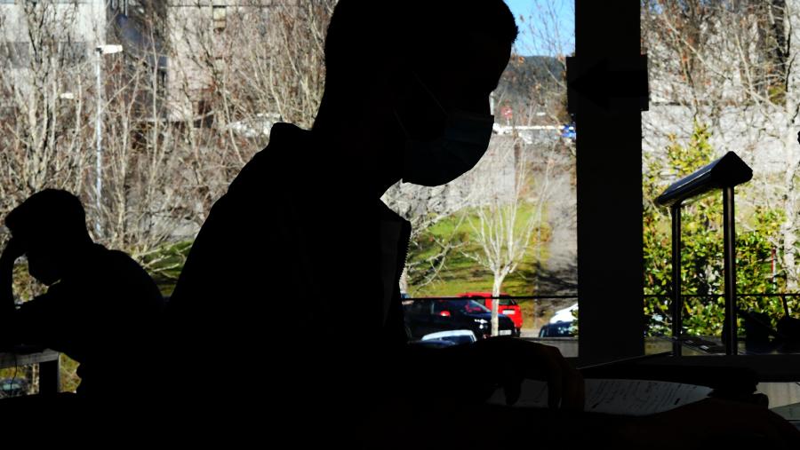 A Unidade de Atención Psicolóxica atendeu as solicitudes de preto de 200 persoas dende maio. Foto: Santi Alvite Alumnado en biblioteca