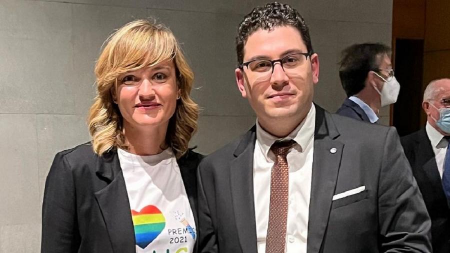 Pilar Alegría e Alexandre Sotelino na gala dos premios EDUCA. FOTO: Instagram @alexandre.sotelino Pilar Alegría e Alexandre Sotelino na gala dos premios EDUCA. FOTO: Instagram @alexandre.sotelino