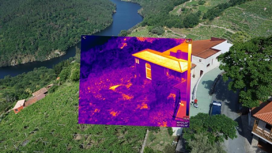 Imaxe de estudos termográficos realizados na adega Abadía da Cova, na Ribeira Sacra Imaxe de estudos termográficos realizados na adega Abadía da Cova, na Ribeira Sacra