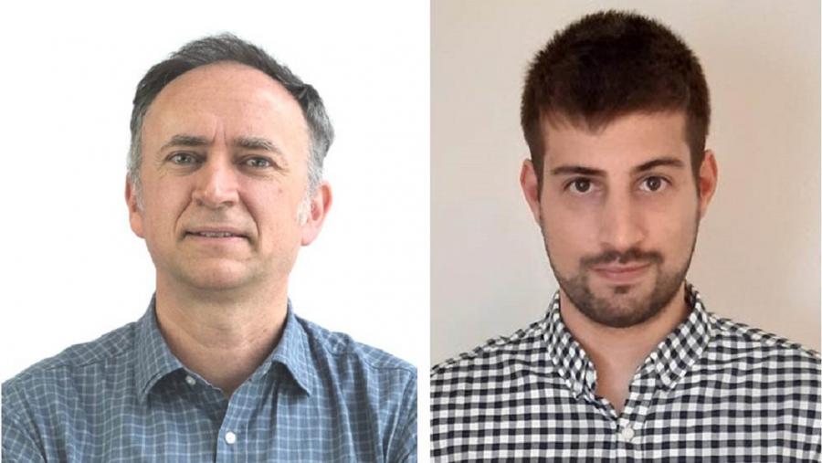 Diego Peña xunto a Iago Pozo, un dos investigadores participantes no estudo Diego Peña xunto a Iago Pozo, un dos investigadores participantes no estudo