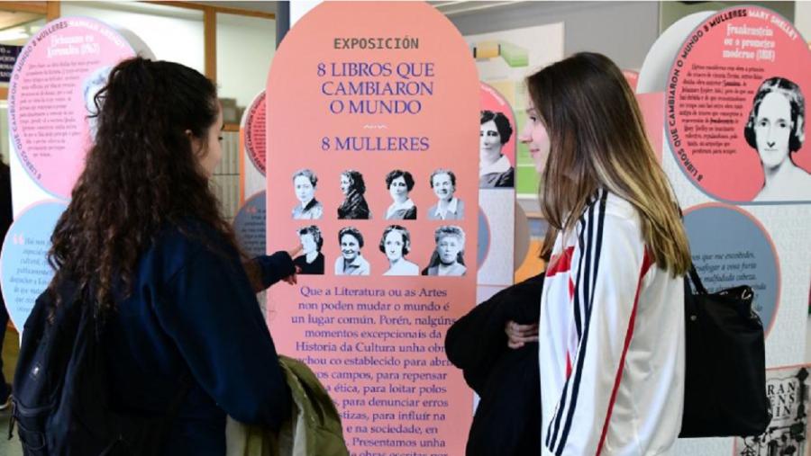 A mostra "8 libros, 8 mulleres que cambiaron o mundo" poderá visitarse na biblioteca de Óptica do 9 ao 16 de setembro. FOTO: Santi Alvite A mostra "8 libros, 8 mulleres que cambiaron o mundo" poderá visitarse na biblioteca de Óptica do 9 ao 16 de setembro. FOTO: Santi Alvite