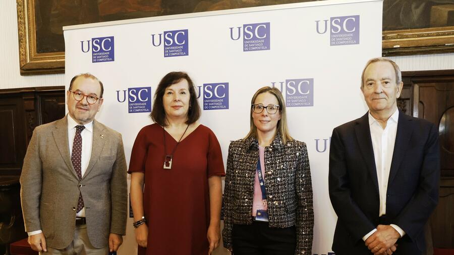 De esquerda a dereita, Antonio López, María Teresa Moreira, Sara González e Raúl López.