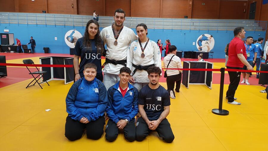 Equipo da USC no Campionato de España Universitario de Judo