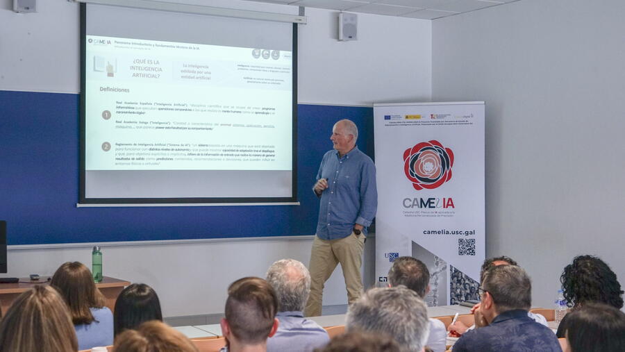 O curso contou coa participación de investigadores do CiTIUS da Universidade de Santiago, membros da propia Cátedra, xunto con profesionais de ACIS, PM4Gov e especialistas do sistema sanitario galego O curso contou coa participación de investigadores do CiTIUS da Universidade de Santiago, membros da propia Cátedra, xunto con profesionais de ACIS, PM4Gov e especialistas do sistema sanitario galego