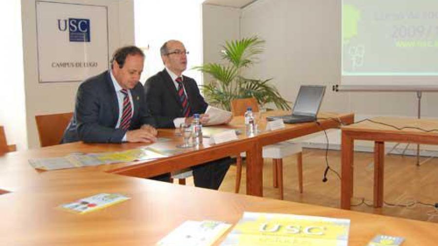 O reitor Senén Barro e o vicerreitor de Coordinación do Campus de Lugo, Carlos Herrero