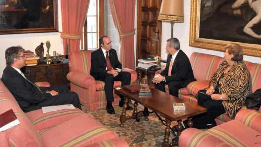 De esquerda a dereita, Agustín Merino, Senén Barro, Pedro Díaz Árias e Sagrario Domínguez Stephens