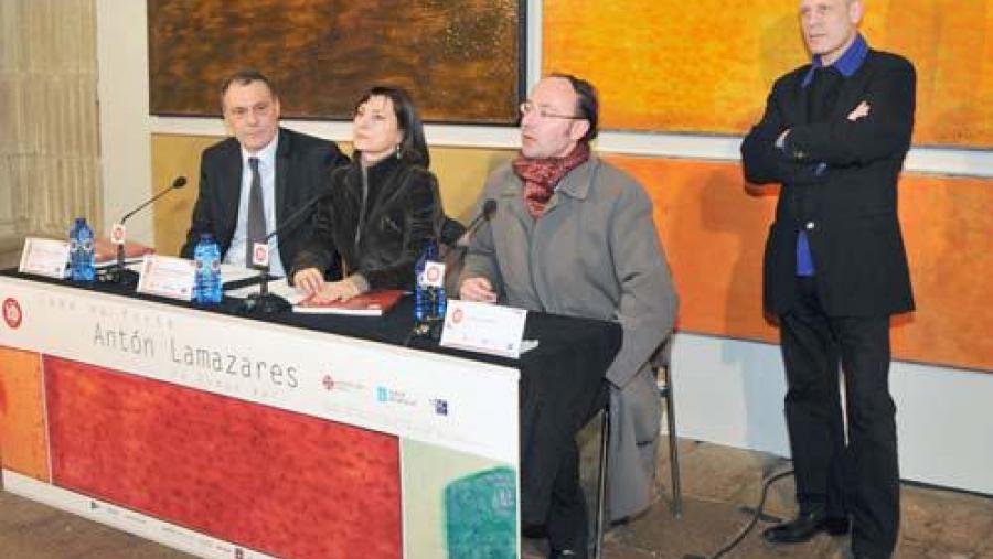 De esquerda á dereita, Roberto Varela, Elvira Fidalgo, Francisco Singul e Antón Lamazares