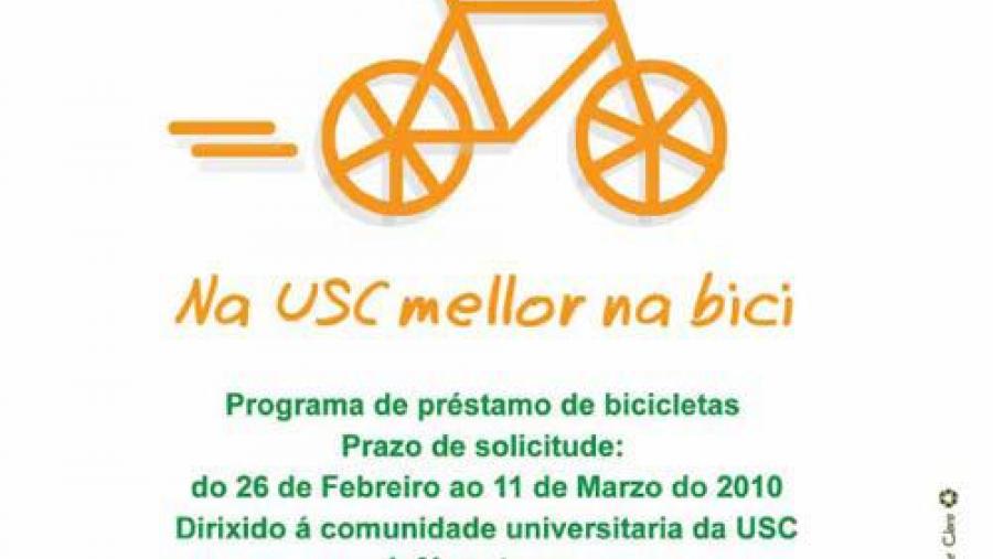 Cartel do Programa de Préstamo de Bicicletas da USC