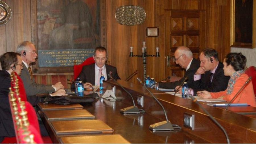De esquerda á dereita: José Alberto Díez de Castro, Maurits van Rooijen, Xesús Vázquez Abad, Juan Casares, Salustiano Mato e Lucia Castro