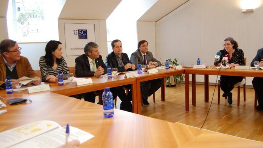 De esquerda a dereita José Carlos Rodríguez Andina, Nuria Mundiña, Pedro García Herradón, Antonio Veiga, Sinesio Pérez e paloma Lugilde