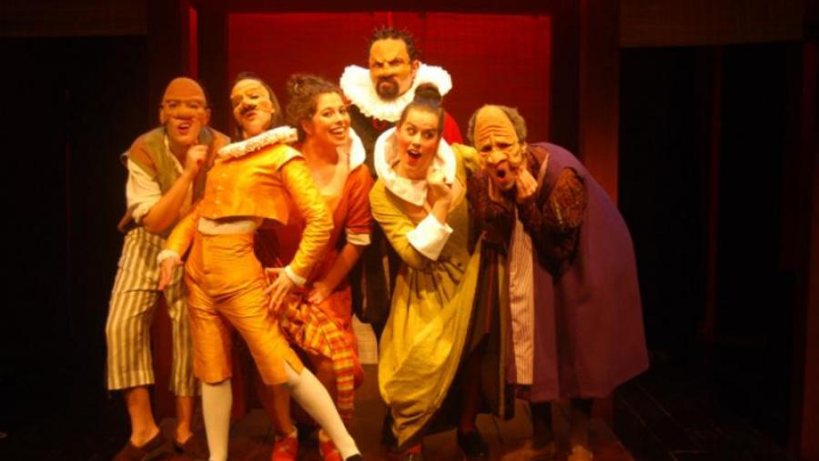 Escena da representación da , da compañía de teatro universitario da USC en Santiago