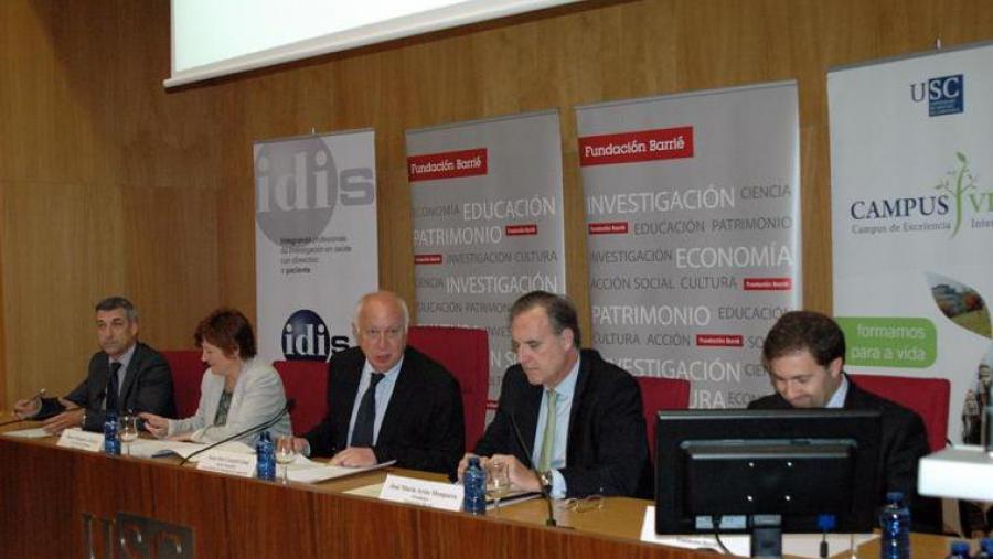De esquerda a dereita, Luis Verde, Rocío Mosquera, Juan Casares, José Mª Arias e Javier López (Foto Alfonso-Servimav)