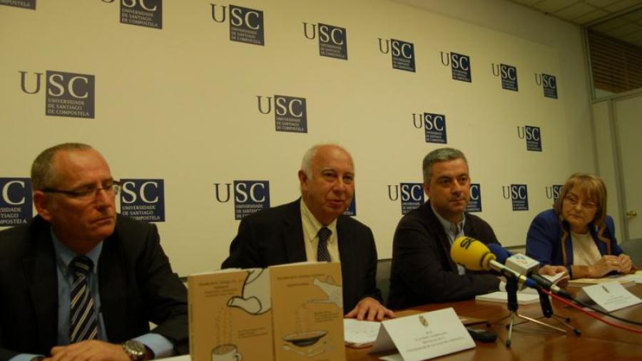 De esquerda a dereita, Juan L. Blanco, Juan Casares, Valentín García e Isabel González