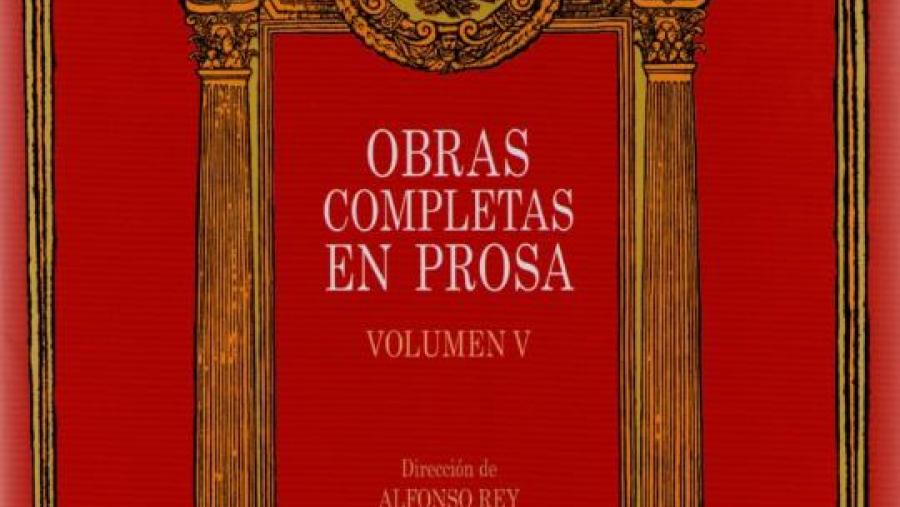 Portada do V volume da edición crítica da obra en prosa de Quevedo Portada do V volume da edición crítica da obra en prosa de Quevedo