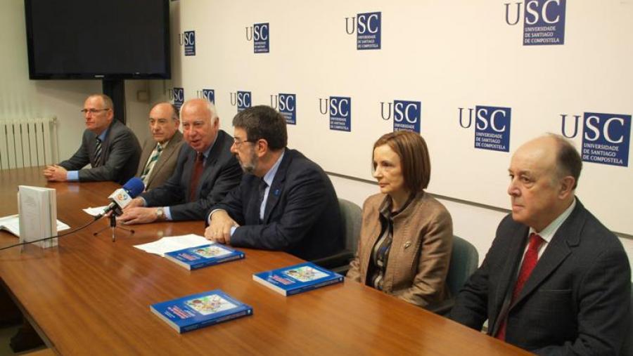 De esquerda a dereita, Juan Blanco, Manuel Castro, Juan Casares, Juan Gestal, Mª Luz Couce e José Mª Martinón. Foto: Alfonso-Servimav