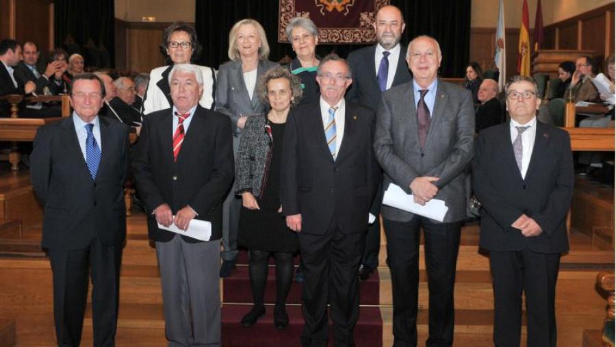 O acto presidiuno o reitor Juan Casares Long (Foto: Santi Alvite)