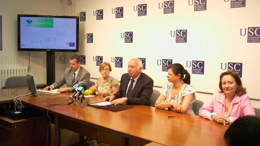 De esquerda a dereita, Andrés Freire, Benita Silva, Juan Casares, Lourdes Noya e Lourdes Batán. Foto: Alfonso-Servimav
