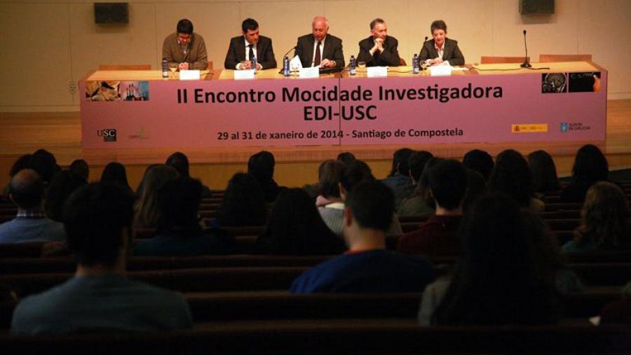 O reitor presidiu a inauguración celebrada na Facultade de Ciencias da Comunicación. Foto: Servimav-USC