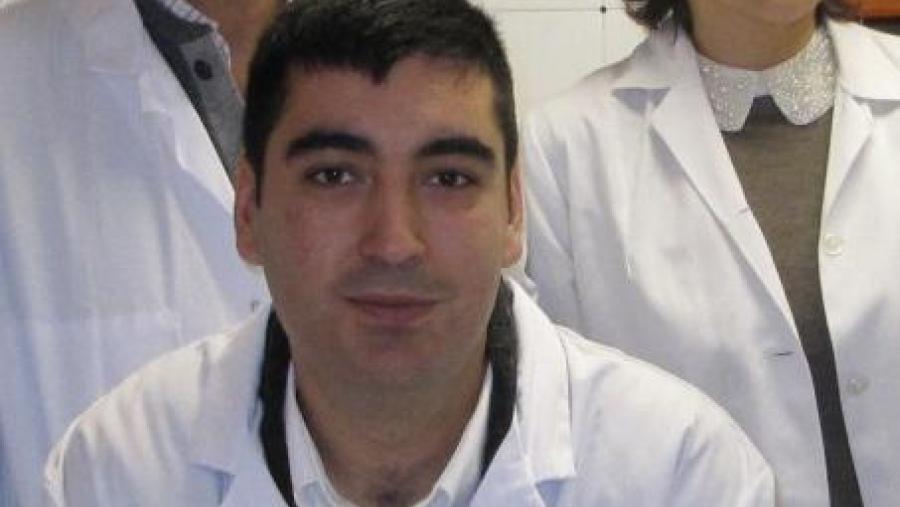 Ángel Abuelo, entre os profesores da USC Joaquín Hernández e Cristina Castillo