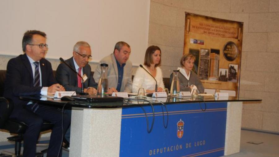 Bueno, Colmenero, Campos, Méndez e Vizcaíno, na apertura do congreso