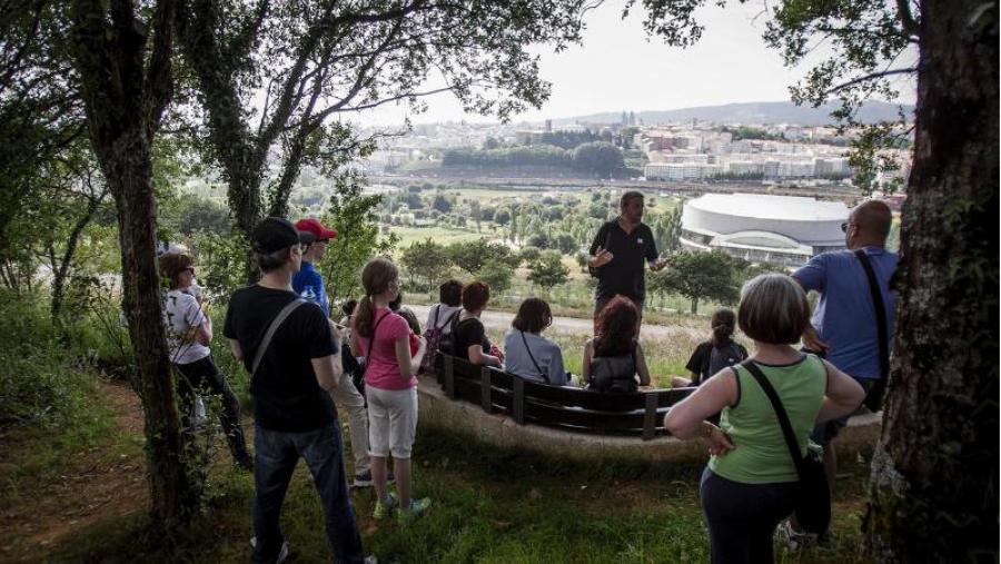 A ruta chega á Cidade da Cultura a través do Bosque de Galicia (Foto: Óscar Corral)