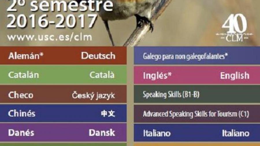 Cartel dos cursos do CLM