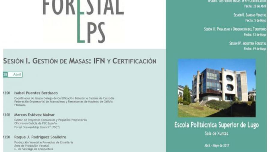 Cartaz do ciclo sobre sector forestal organizado pola Escola Politécnica Superior