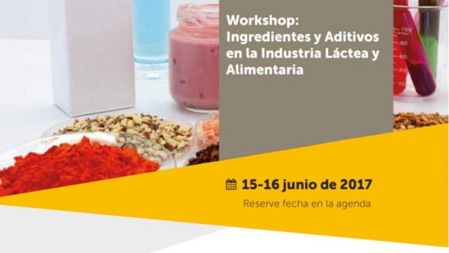 Cartaz do workshop sobre ingredientes e aditivos de industrias leiteiras e alimentarias orgaizado pola Aplta