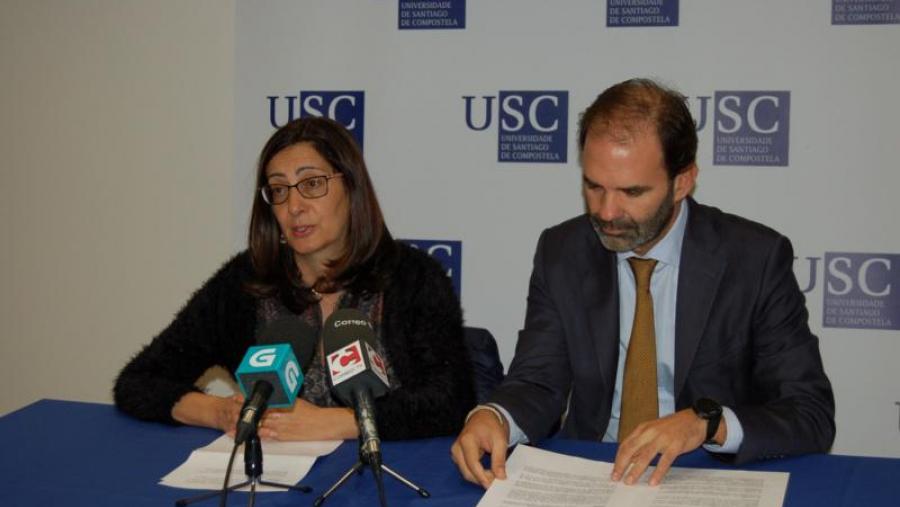 Dolores Álvarez e Julio Maside na presentación deste luns ante os medios de comunicación