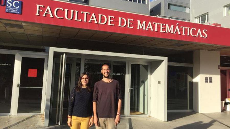 Jorge Rodríguez Veiga e Isabel Borrajo García son doutorandos da Facultade de Matemáticas