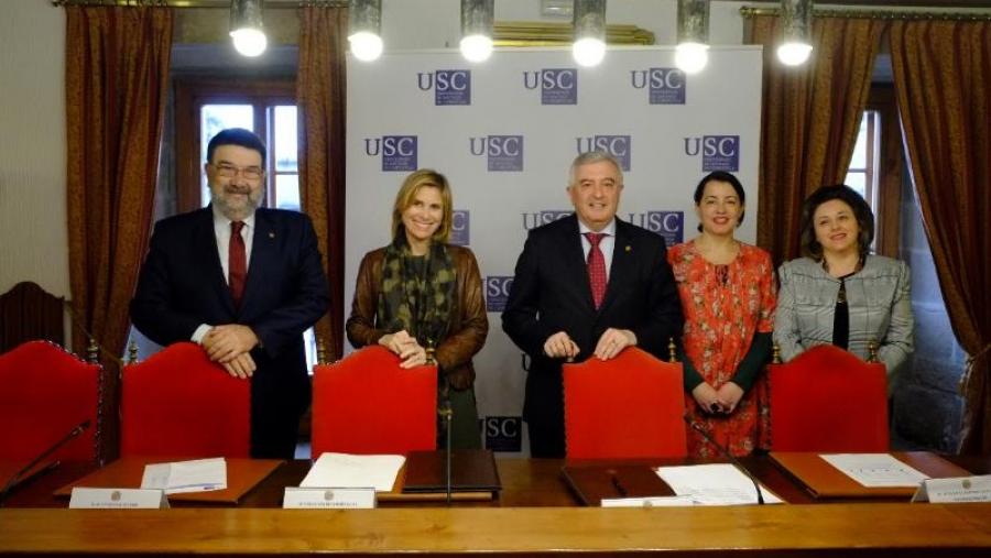 De esquerda a dareita, Juan Gestal, Nava Castro, Juan Viaño, Almudena Hospido e Mª Soledad Espiño. Foto: Servimav