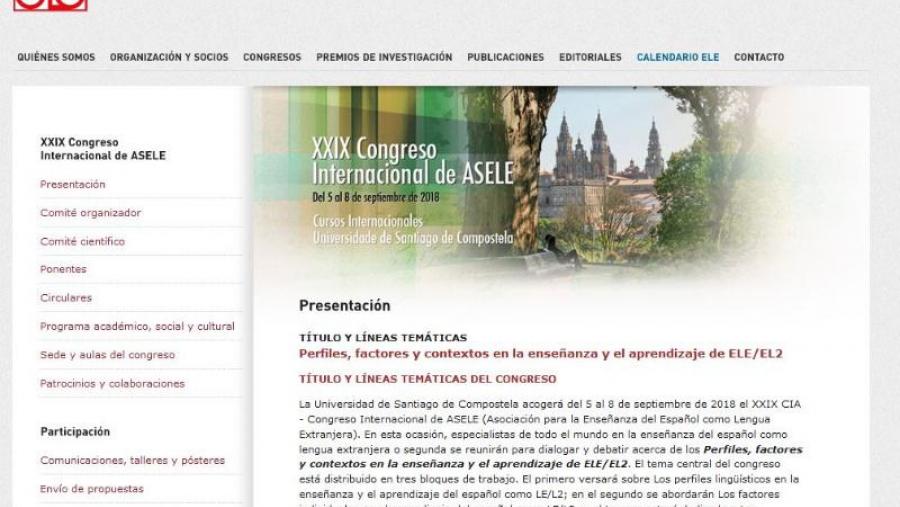 ‘Perfiles, factores e contextos no ensino e aprendizaxe de ELE/EL2' é o lema desta edición