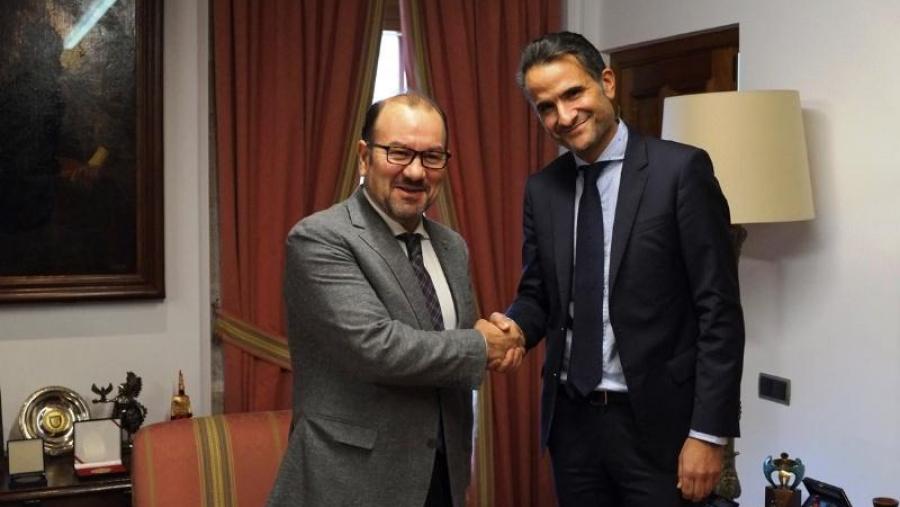 O reitor Antonio López e Emilio Formoso