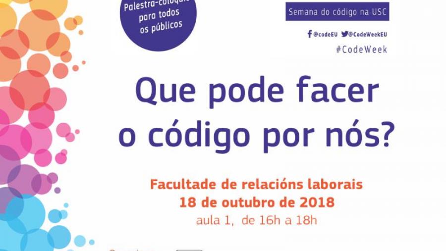 A USC súmase á CodeWeek coa xornada ‘Que pode facer o Código por nós?'