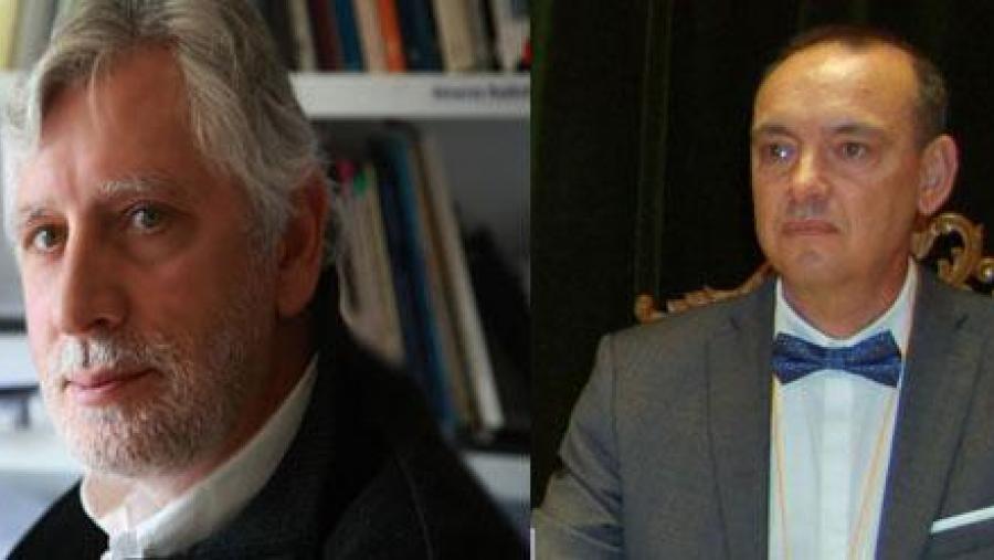 De esquerda a dereita, Xosé Ramón Pousa e Marcelino Agís