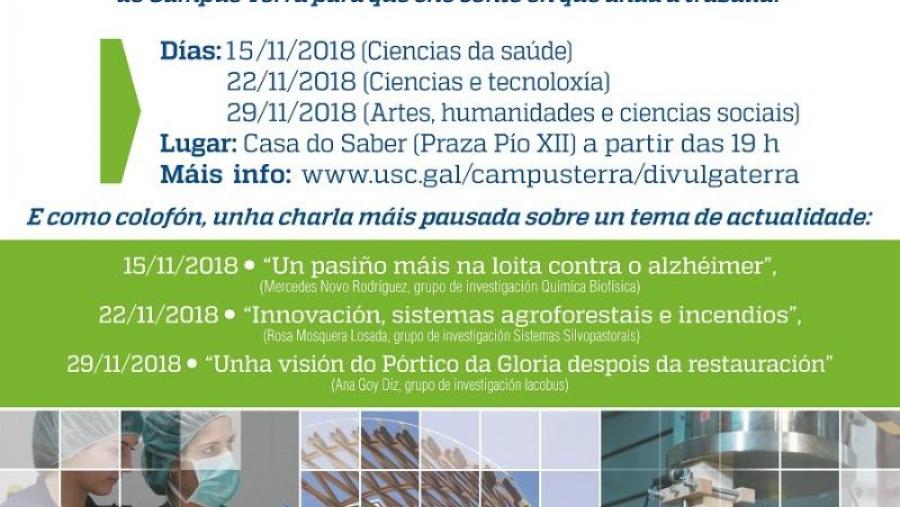 Cartaz do envento científico  DivulgaTerra da USC